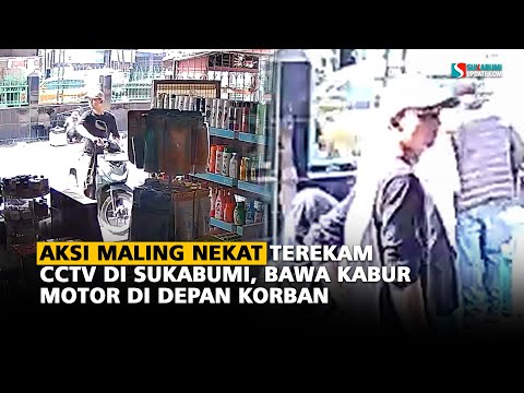 Aksi Maling Nekat Terekam CCTV di Sukabumi, Bawa Kabur Motor di Depan Korban