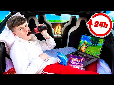 Living in a TESLA for 24 HOURS!! (MODEL X)