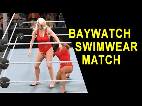 WWE Wild Cats Part 2 - Nikki vs Haley - Baywatch Match