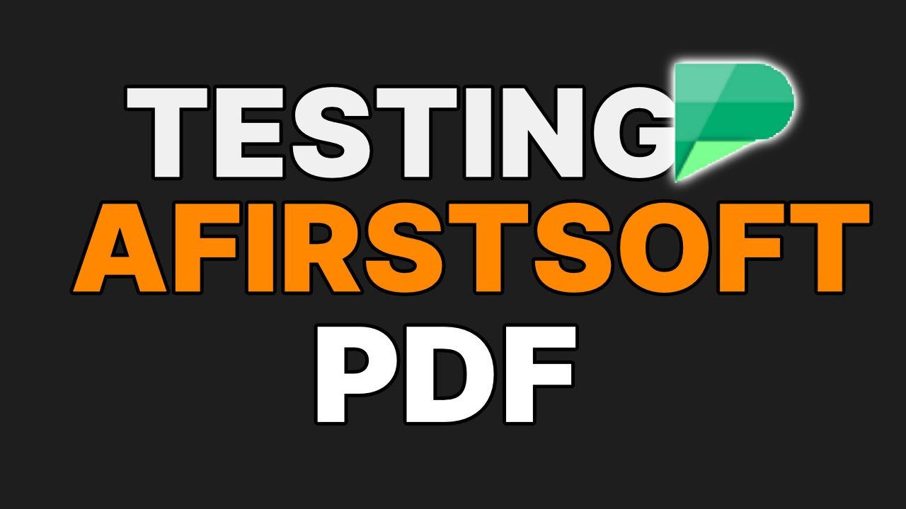 I tried Afirstsoft PDF