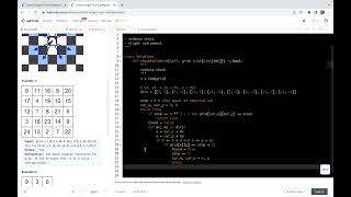 YouTube video 'leetcode 2596. Check Knight Tour Configuration - direct check'