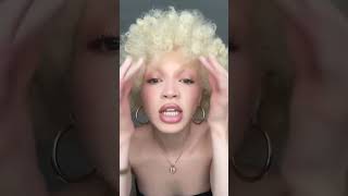 I’m a natural blonde if it’s not obvious 🧍🏼‍♀️ #afrohair #model #naturalhair #beauty #blonde