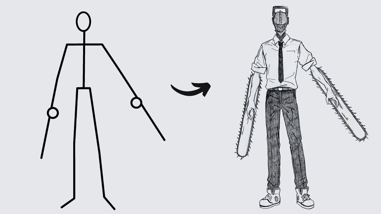 How to Draw Denji Chainsaw Man | Easy Anime Drawing | Step by Step