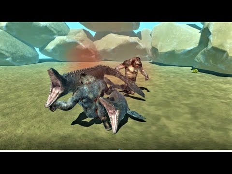 Mosasaurus is trying to survive. Mosasaurus vs Goro - Animal Revolt Battle Simulator