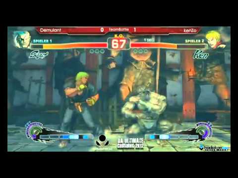 Shinjo [Balrog], Demulant [Sagat] vs. KenZo [Ken], Tokido [Akuma]