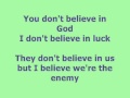 Destroya Lyrics My Chemical Romance