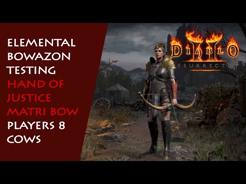 Elemental Bowazon Series: Hand of Justice Matriarchal Bow (Fire), P8 Cows - Diablo 2 Resurrected