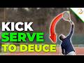How To Kick A Tennis Serve To Deuce Side Down The T #tennisserve #kickserve