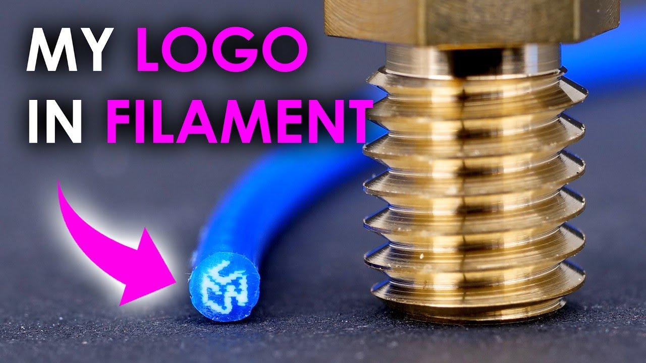 I made custom 3D printing filament with my Logo inside!