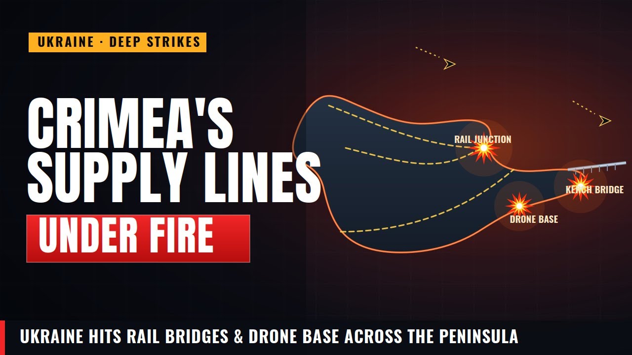 CRIMEA'S SUPPLY LINES UNDER FIRE AS UKRAINE HITS RAIL BRIDGES AND DRONE BASE || 2026