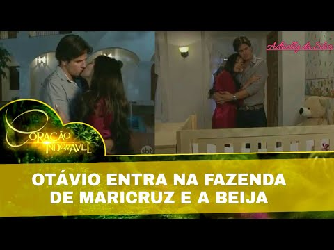 Coração Indomável - Otávio entra na fazenda de Maricruz e a beija; Simone descobre que Otávio saiu