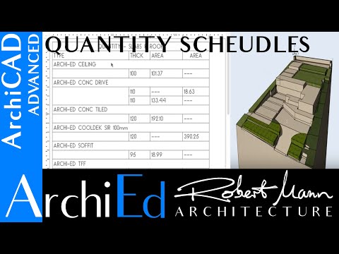 ArchiCAD schedules quantities