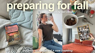 PREPARING FOR FALL | pinterest mood board, cozy hobbies, library run, autumn goals, & fall bedding