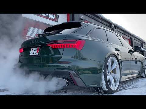 Akrapovic exhaust RS6 at idle