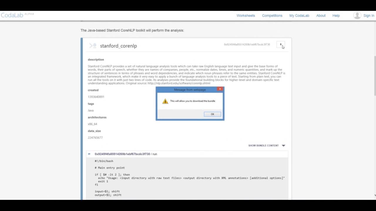 CodaLab: Introduction to Worksheets