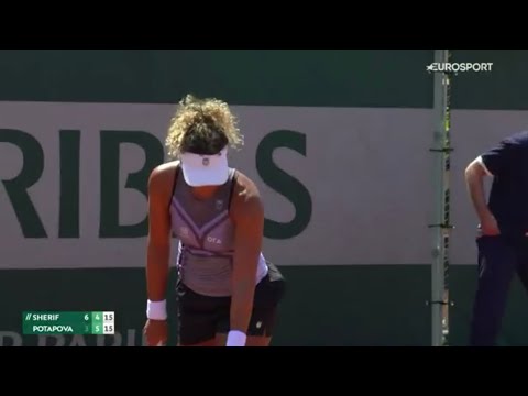Anastasia Potapova Slams racket comes roaring back Vs Mayar Sherif | French Open