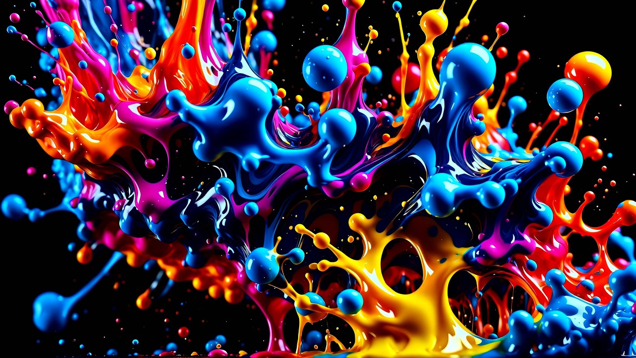 Screensaver of Abstract Color • Chromatic Background Wallpaper Liquid 4K