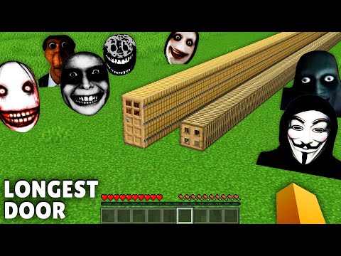 SURVIVAL LONGEST DOOR and TRAPDOOR with 100 NEXTBOTS in Minecraft - Gameplay - Coffin Meme