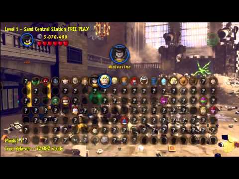 Lego Marvel Super Heroes: Level 1 Sand Central Station - FREE PLAY (All Minikits/Stan In Peril)- HTG