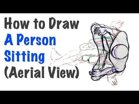 How to Draw a Person Sitting (Aerial View)