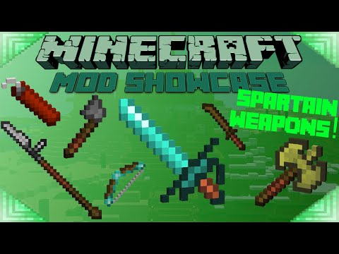 Eccentric Emerald - Spartan Weapons (Minecraft Mod Showcase) Medieval weaponry