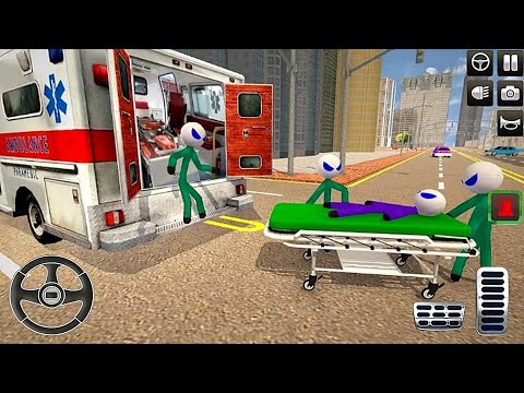 Stickman Rescue Ambulance Simulator - Ambulance Game - Car Games - Android Gameplay