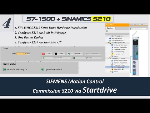 MS06D. [Siemens S210 #04] Commission S210 Servo Drive using TIA Portal Startdrive