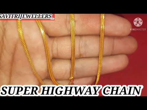Gold super HIGHWAY chain /Savitri jewellery house.