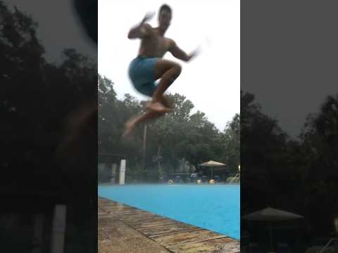 Lucky man almost gets electrocuted by lightning in swimming pool #shorts #fyp #youtubeshorts #danger
