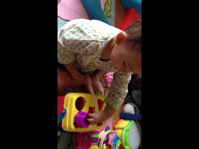 Vídeo relacionado con Fisher-Price Cubo Primeros Bloques Diseño Cervatillo a la luz de la luna, bloques de juguete, regalo para bebés (Mattel HJP20)