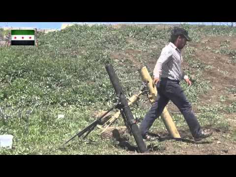 مشاركة قائد لواء الخليفة عمر في استهداف عصابات داعش المتحصنة في قرية عين ذكر بقذائف الهاون من قبل لواء الخليفة عمر