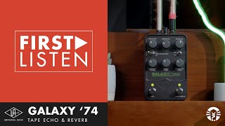 Video thumbnail for First Listen: Universal Audio Galaxy '74 Tape Echo & Reverb Pedal by Vintage King