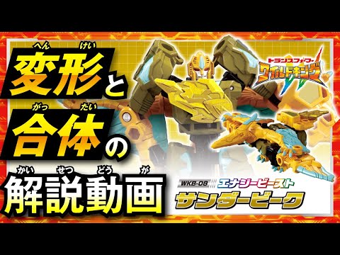 【ワイルドキング変形解説動画】 WKB-08 エナジービースト サンダービーク