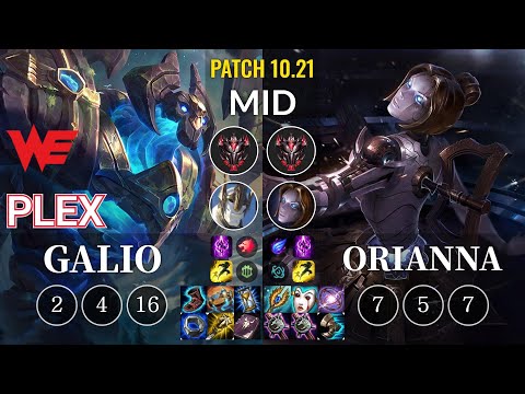 WE Plex Galio vs Orianna Mid - KR Patch 10.21