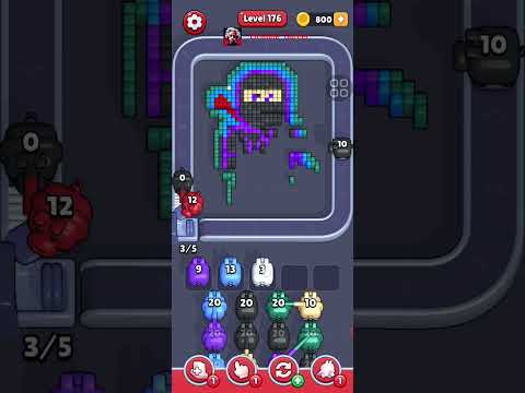 Pixel flow Level 176 very hard Walkthrough Solution