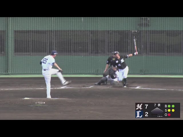 【미야자키 PL】라이온스 육성 2년째·싱클레어 낙차가 있는 변화구로 연속 삼진을 빼앗는 등 3자 범퇴!! 2025년 10월 17일 사이타마 지바 롯데 마린스 라이온스