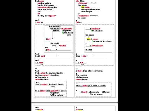 GEN. 01:01-23 Traditional Diagrams  KJV-RVA Parallel.