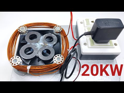 Free Energy Generator 20KW 240v Amazing Powerful Electricity with Coper wire use Magnetic idea 2025.