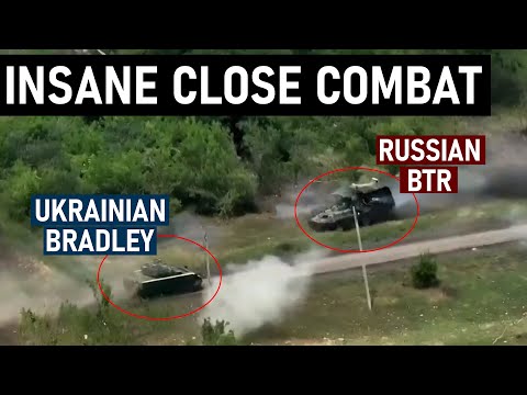 Insane Close Combat Between Bradley and Russian BTR with Unexpected Outcome?