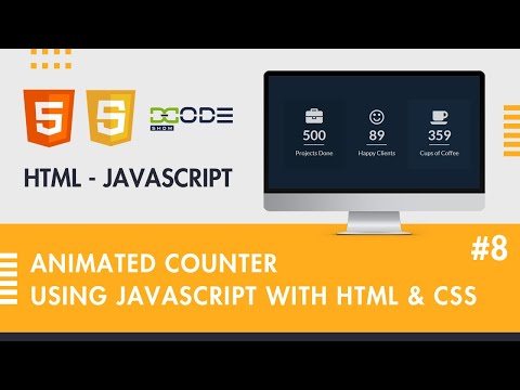 Animated Counter Using Javascript With Html Css Javascript Counter Animation