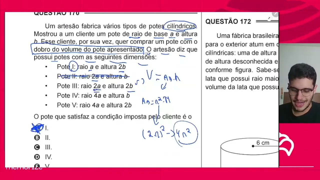 Resolução em Vídeo — Questão 170 ENEM 2015 PPL