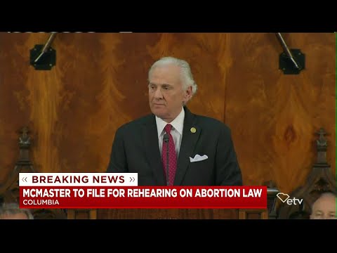 McMaster To File For Rehearing On Abortion Law