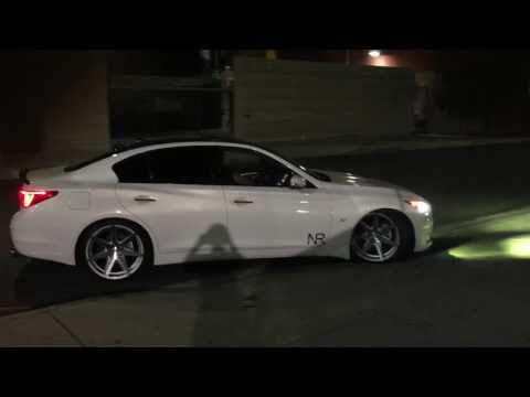 2015 Infiniti q50 on 20" Rohana Rc7 and lowerd on megan racing coilovers