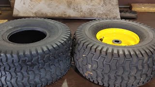 How to mount a small tire. Very easy method.