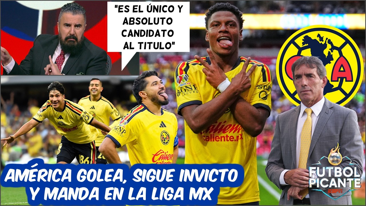 AMÉRICA ES LÍDER INVICTO tras golear al Atlético San Luis. ALMADA, la pieza clave | Futbol Picante