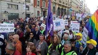 Madrid se moviliza por las pensiones en una jornada de protestas en toda Europa