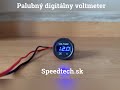 Palubný digitálny voltmeter - modrý 5-48V - Video Youtube