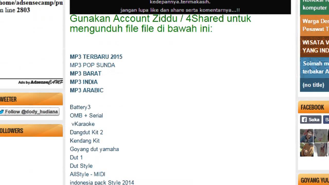 Cara Download MP3, Midi dan berbagai Jenis File