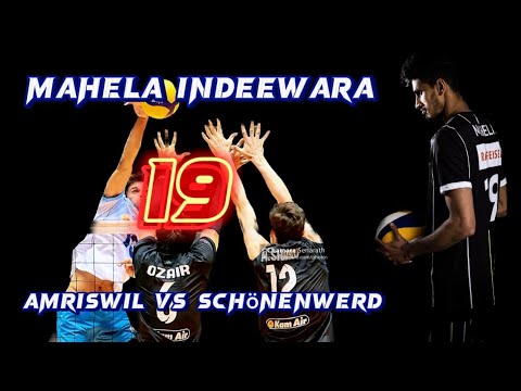 Switzerland volleyball league NLA 23/24 season amriswil vs Schönenwerd mahela Indeewara highlights