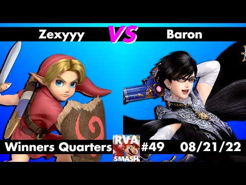RVA Smash #49: Zexyyy (Young Link) vs Baron (Bayonetta) - Winners Quarters - Smash Ultimate SSBU